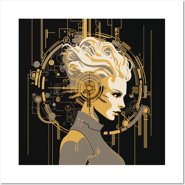 Futuristic Portrait: Embrace the Matrix-Inspired Aesthetic 2 Wall Art by saveasART